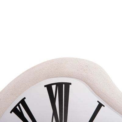 WALL CLOCK SERIES SANTORINI HM4515 MDF IN OFF-WHITE-BLACK POINTERS & LATIN DIGITS 58x2,5x61Hcm.