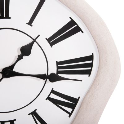WALL CLOCK SERIES SANTORINI HM4515 MDF IN OFF-WHITE-BLACK POINTERS & LATIN DIGITS 58x2,5x61Hcm.