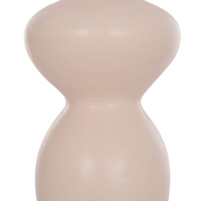TABLE DECORATIVE VASE NELLY HM4669.02 TERRACOTA IN CREAM WHITE--Φ22x35Hcm.