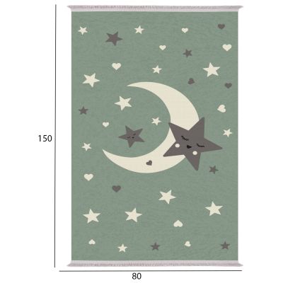 SERIES KIDDER KIDS' CARPET WITH FRINGES HM7678.20 MOON WITH STARS 80Χ150