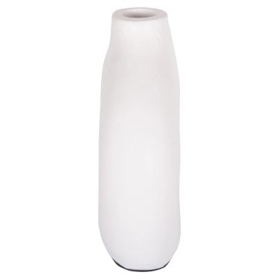 DECORATIVE VASE SERIES CLAYVON HM4404 TERRACOTTA IN WHITE COLOR 23.5x7x23.5Hcm.