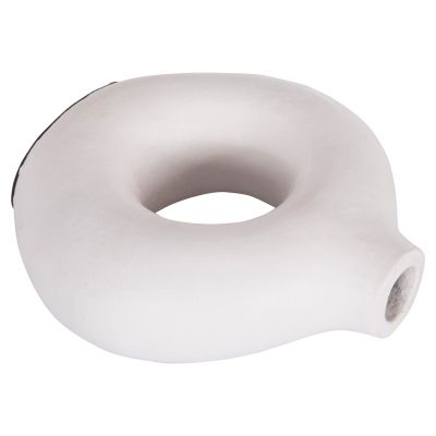 DECORATIVE VASE SERIES CLAYVON HM4404 TERRACOTTA IN WHITE COLOR 23.5x7x23.5Hcm.