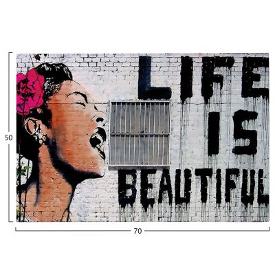 WALL PAINTING SERIES GOBI HM4830 PRINTED CANVAS 70x3(thickness)x50Hcm.