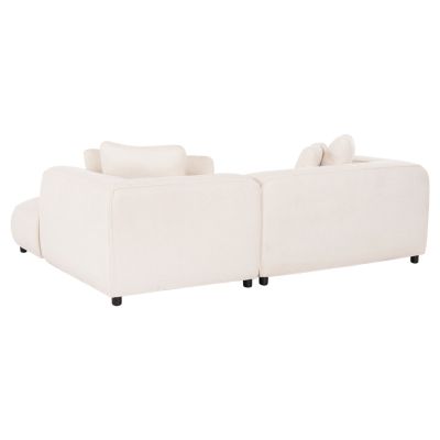 CORNER SOFA (RIGHT) 3-SEATER GRACE HM3280.02R WHITE FABRIC 252x105-160x70-90Hcm.