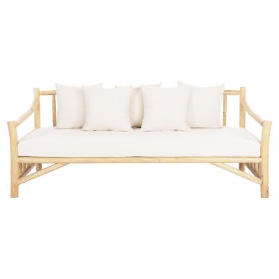 ДИВАН TORC HM9339 МАСИВ ТИК НАТУРАЛ-БЯЛ 210x100x80H