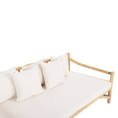 ДИВАН TORC HM9339 МАСИВ ТИК НАТУРАЛ-БЯЛ 210x100x80H