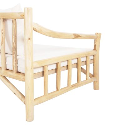 ДИВАН TORC HM9339 МАСИВ ТИК НАТУРАЛ-БЯЛ 210x100x80H