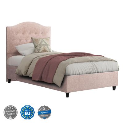 HM651.22 bed MALENA, beige velvet, 90x200