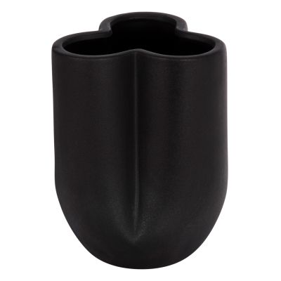 CERAMIC TABLE DECOR GLAZE HM4613.02 MATTE BLACK Φ16x22Hcm.