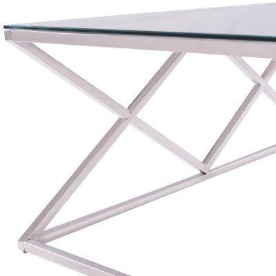 ХОЛНА МАСА HOLLAND HM8624.01 СЪС СТЪКЛО И ХРОМ БАЗА 120X60Χ45 EK.