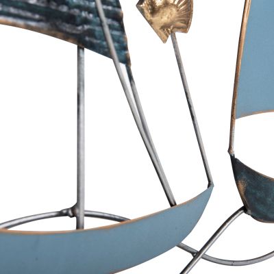 WALL DECORATION SQUARE HM4203 METAL-BOATS 50x6x50cm