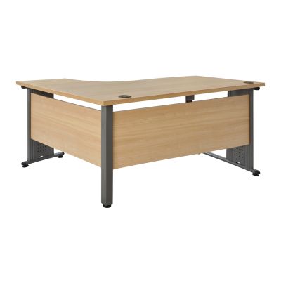Professional right corner office HM2043.01R in oak color 160x120x75