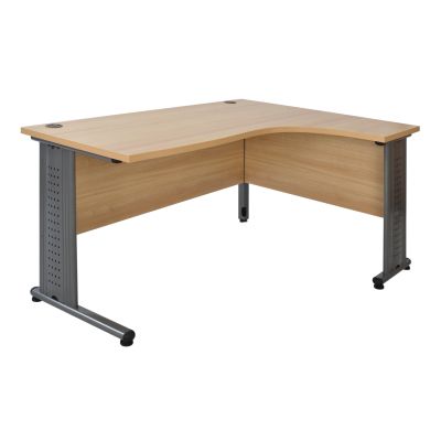 Professional right corner office HM2043.01R in oak color 160x120x75