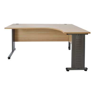 Professional right corner office HM2043.01R in oak color 160x120x75