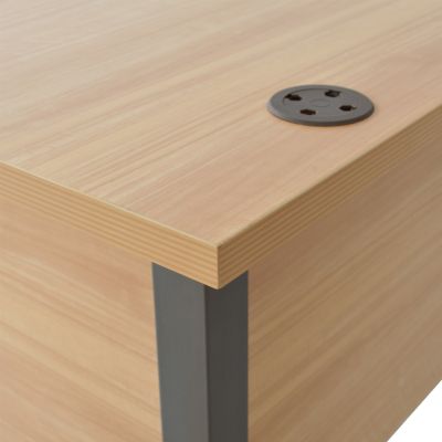 Professional right corner office HM2043.01R in oak color 160x120x75
