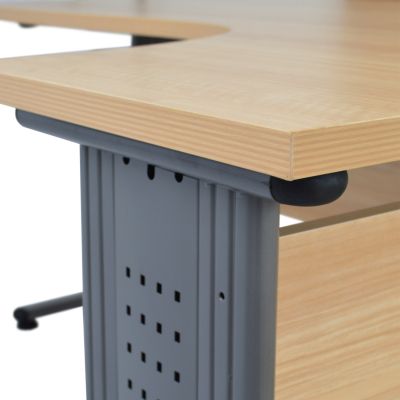 Professional right corner office HM2043.01R in oak color 160x120x75