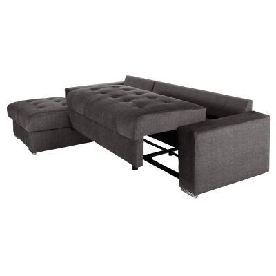 CORNER (LEFT) SOFA-BED WITH STORAGE SPACE CLANCY HM3281.02L ANTHRACITE FABRIC 308x181x92Hcm.