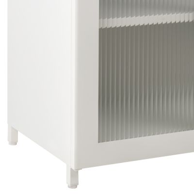 ШКАФ ВИТРИНА МЕТАЛЕН CARIL HM9571.02 БЯЛ 80x37-40x102Hcm.