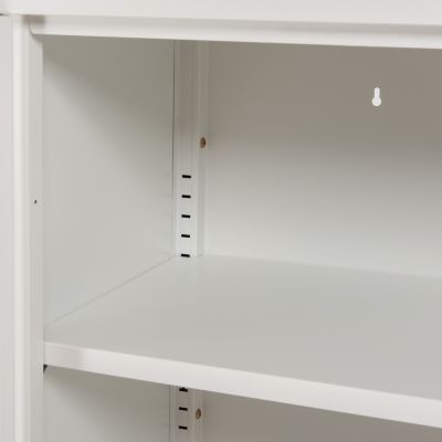 ШКАФ ВИТРИНА МЕТАЛЕН CARIL HM9571.02 БЯЛ 80x37-40x102Hcm.