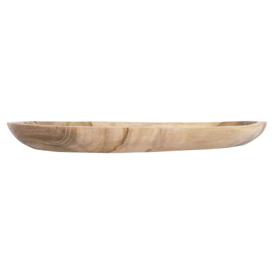 TABLE DECOR HM4293 OVAL TREY MADE OF RECYCLED TEAK WOOD 45x35x4H cm.