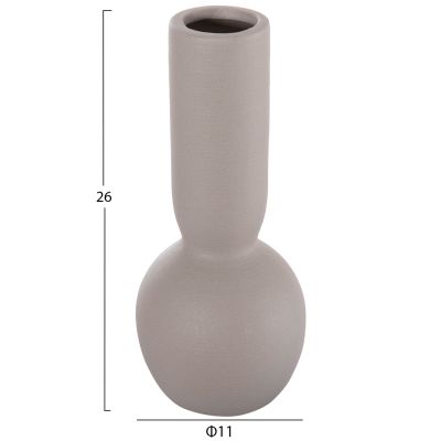CERAMIC TABLE DECOR GALAD HM4616.02 MATTE GREY Φ11x26Hcm.