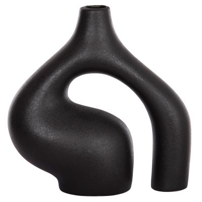 CERAMIC TABLE DECOR ISIL HM4597.02 BLACK MATTE 29.5x11x29Hcm.