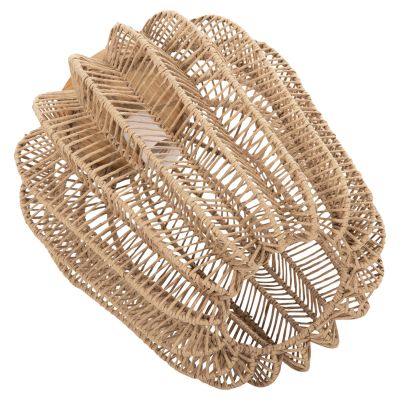 TABLE LAMP HM4350 METAL FRAME- PAPER ROPE IN NATURAL COLOR Φ29Χ34Hcm.