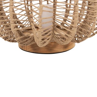 TABLE LAMP HM4350 METAL FRAME- PAPER ROPE IN NATURAL COLOR Φ29Χ34Hcm.