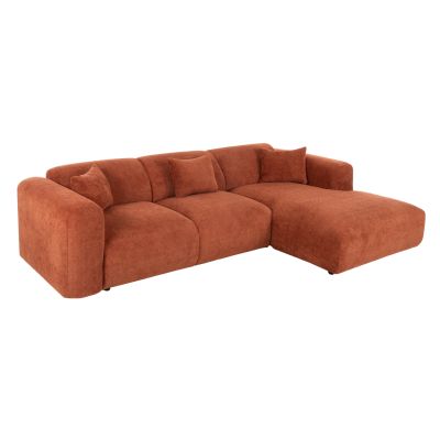 CORNER SOFA BRICKEN HM3275.03R BRICK RED FABRIC 110-282x98-160x72Hcm.