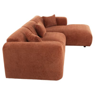 CORNER SOFA BRICKEN HM3275.03R BRICK RED FABRIC 110-282x98-160x72Hcm.