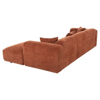 CORNER SOFA BRICKEN HM3275.03R BRICK RED FABRIC 110-282x98-160x72Hcm.