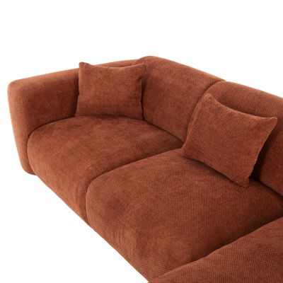 CORNER SOFA BRICKEN HM3275.03R BRICK RED FABRIC 110-282x98-160x72Hcm.