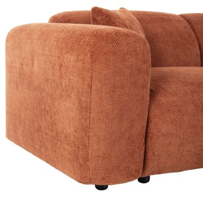 CORNER SOFA BRICKEN HM3275.03R BRICK RED FABRIC 110-282x98-160x72Hcm.