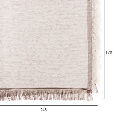SOFA COVER-THROW WITH FRINGES DREAMTOPIA HM12161.01 IN ECRU COLOR 245X170cm.