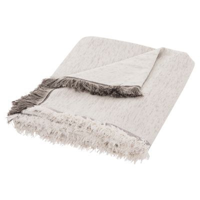 SOFA COVER-THROW WITH FRINGES DREAMTOPIA HM12161.01 IN ECRU COLOR 245X170cm.