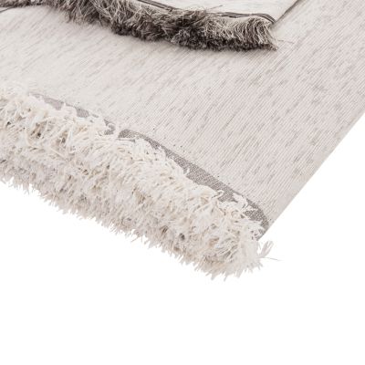 SOFA COVER-THROW WITH FRINGES DREAMTOPIA HM12161.01 IN ECRU COLOR 245X170cm.