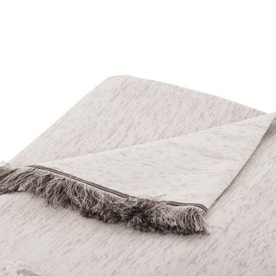 SOFA COVER-THROW WITH FRINGES DREAMTOPIA HM12161.01 IN ECRU COLOR 245X170cm.