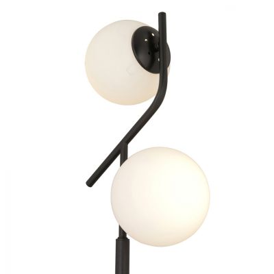 ΦΩΤΙΣΤΙΚΟ ΔΑΠΕΔΟΥ ΜΕΤΑΛΛΙΚΟ ΜΑΥΡΟ ΜΕ ΛΕΥΚΟ ΓΥΑΛΙ HM7530.01 30x173Υ ек.