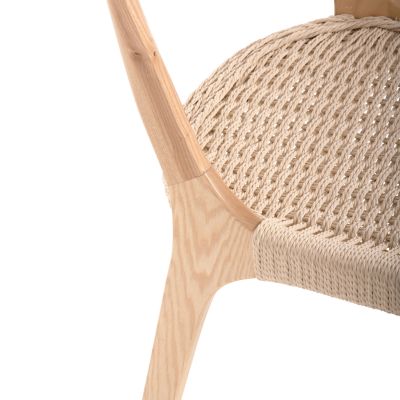 CHAIR HM9876 ASHWOOD AND PAPER ROPE 47x52x86,5Hcm.