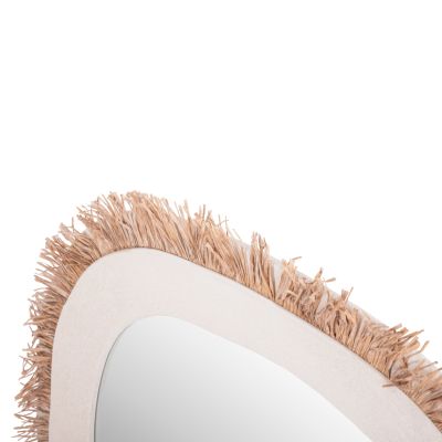 WALL MIRROR SERIES SANTORINI HM4527 MDF IN OFF WHITE-DECOR IN BEIGE 78x1,8x78Hcm.