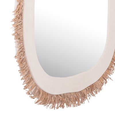WALL MIRROR SERIES SANTORINI HM4527 MDF IN OFF WHITE-DECOR IN BEIGE 78x1,8x78Hcm.