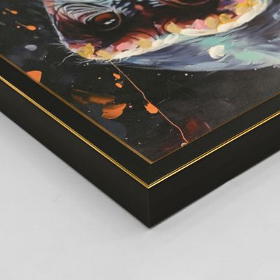 WALL PAINTING SIMIA HM4563 BLACK PS FRAME-PRINTED CANVAS MONKEY 64x4.5x84Hcm.