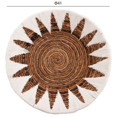 WALL DECOR 3PCS SET ROUND MADE OF RUSH HM9481