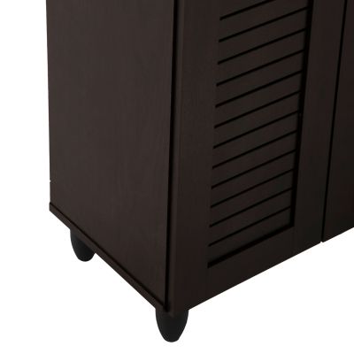 SHOE CABINET PROLLY HM9609.01 MELAMINE IN WENGE-3 DOORS-4 SHELVES 87x32x88Hcm.