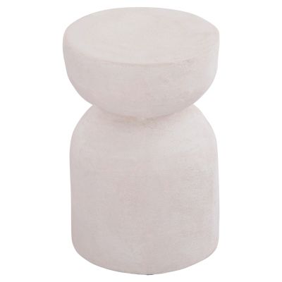 STOOL SERIES SANTORINI HM18041 POLYRESIN IN OFF WHITE Φ30.5x46Hcm.