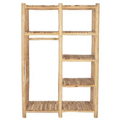 ENTRANCE RACK BALEN HM9550 TEAK WOOD IN NATURAL COLOR 120x50x180Hcm.