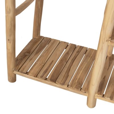 ENTRANCE RACK BALEN HM9550 TEAK WOOD IN NATURAL COLOR 120x50x180Hcm.