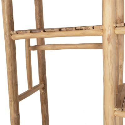 ENTRANCE RACK BALEN HM9550 TEAK WOOD IN NATURAL COLOR 120x50x180Hcm.