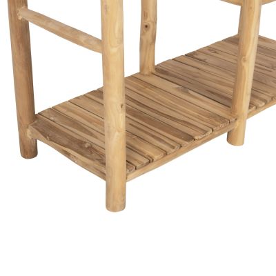 ENTRANCE RACK BALEN HM9550 TEAK WOOD IN NATURAL COLOR 120x50x180Hcm.