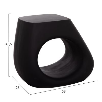STOOL LANS HM4691.01 FIBER CEMENT IN BLACK--58x28x45.5Hcm.